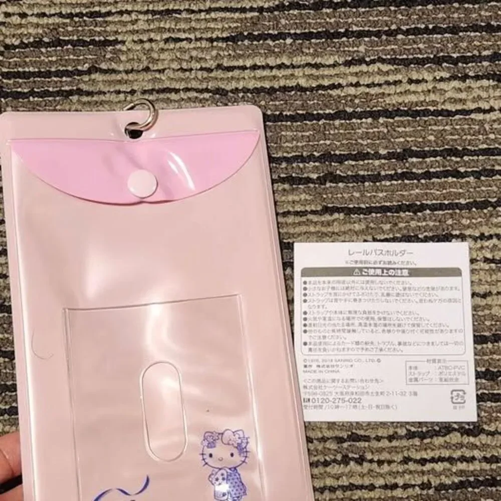 New Hello Kitty Rail Ticket ID Passport Holder Lanyard Japan Exclusive